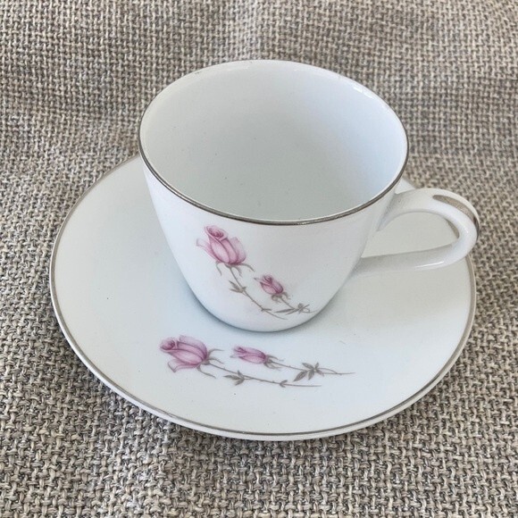 Japan Rose China 3306 duet porcelain cup and saucer set - Picture 1 of 4